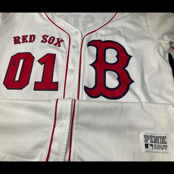 Victoria’s Secret PINK Red Sox Jersey Size Medium - Picture 10 of 11
